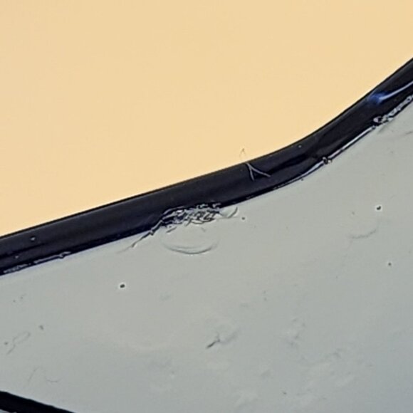 Vintage Cobalt Blue Glass Creamer & Sugar Set With Chevron Pattern - Picture 9 of 12